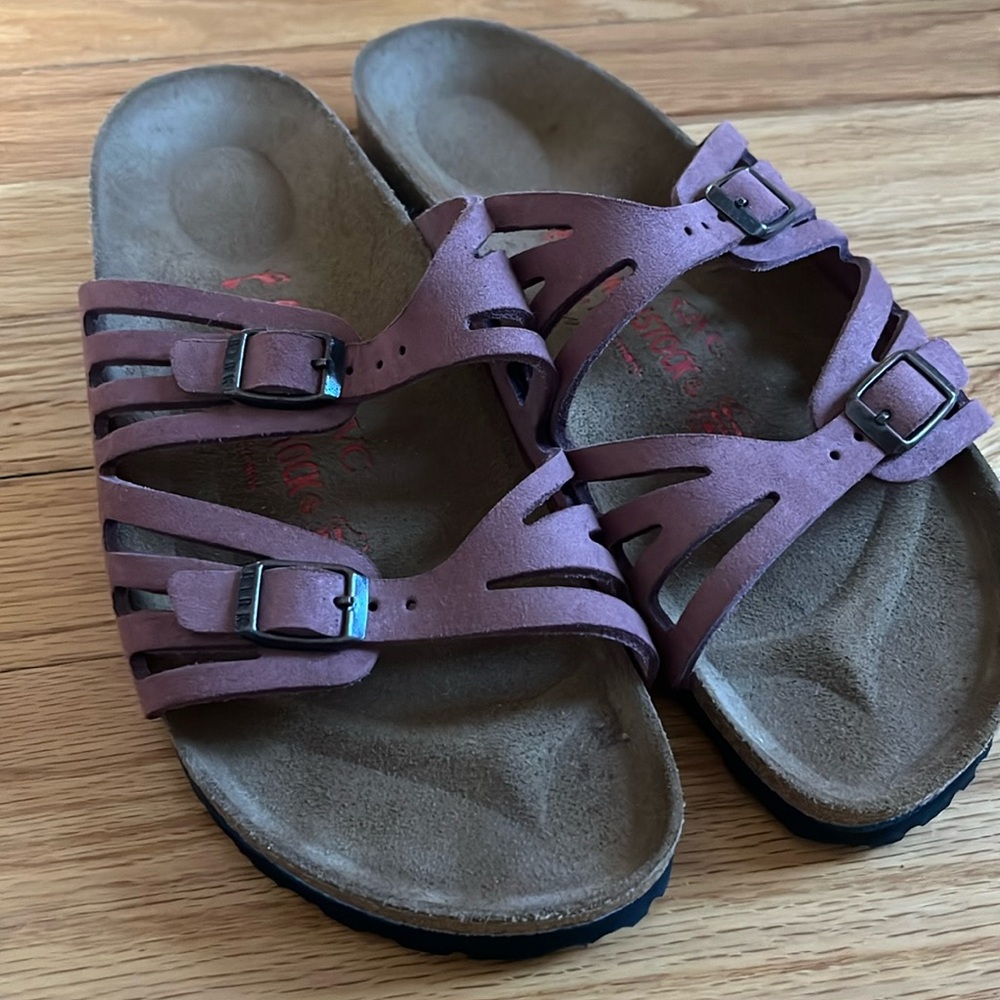 Birkenstock Granada soft purple birkibuk sandal size 40